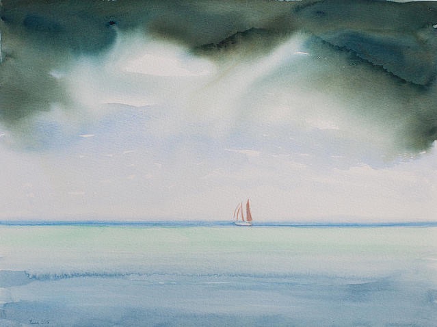 Rain From The North, watercolor (c)2015 Luca Gasperi